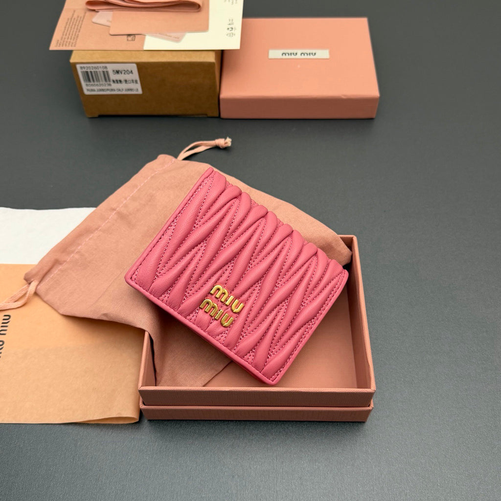 Miu Miu Small Matelassé Nappa Leather Wallet
