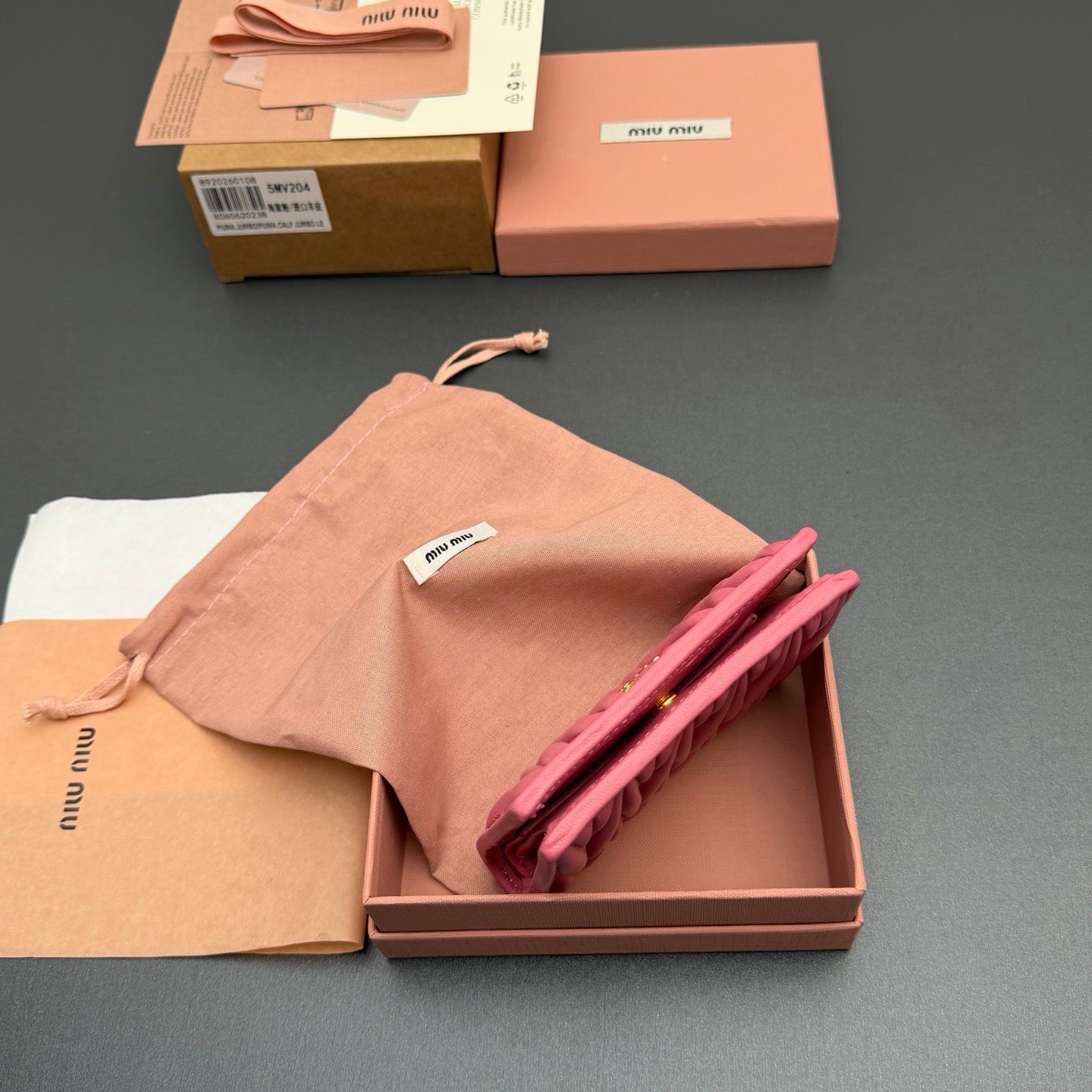 Miu Miu Small Matelassé Nappa Leather Wallet