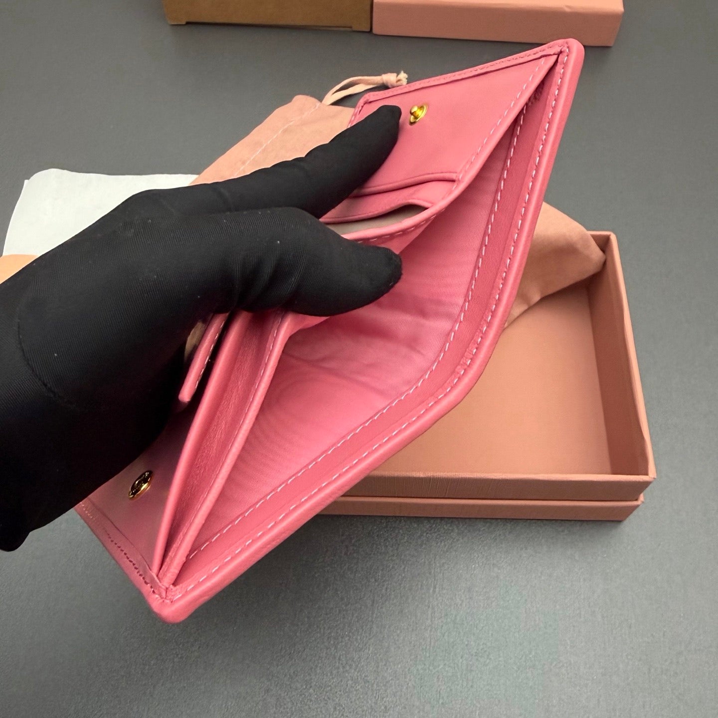 Miu Miu Small Matelassé Nappa Leather Wallet