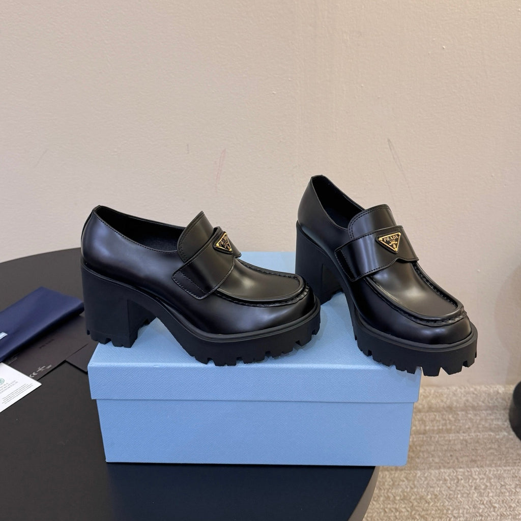Prada Lug Sole Loafers Pump in Calfskin