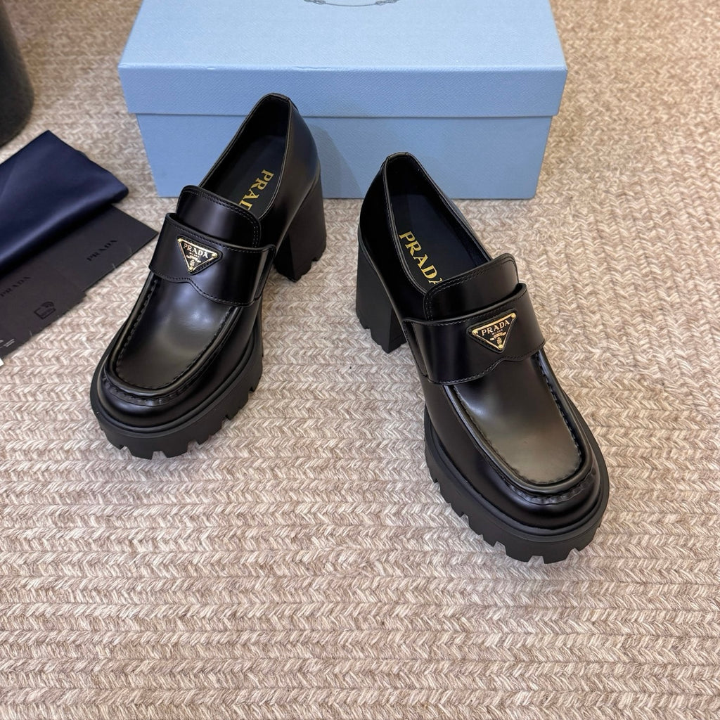 Prada Lug Sole Loafers Pump in Calfskin
