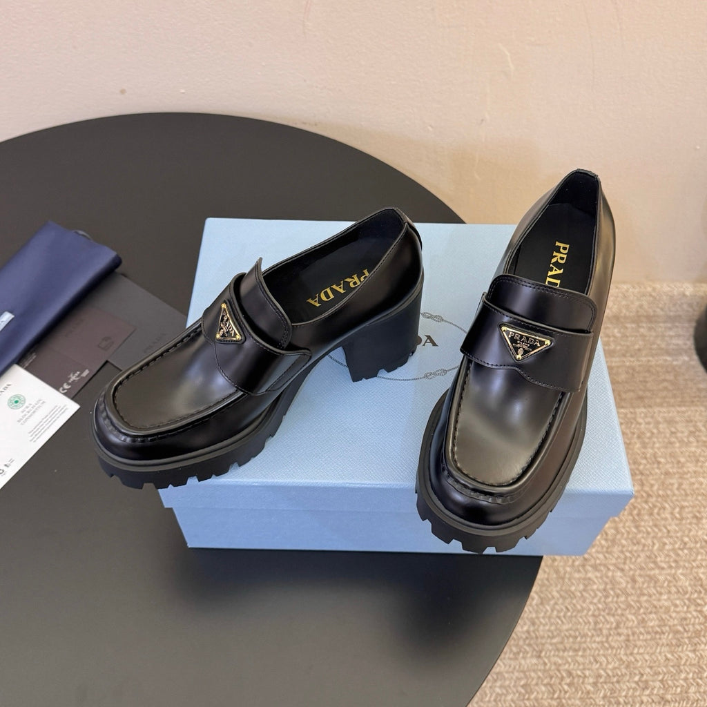 Prada Lug Sole Loafers Pump in Calfskin