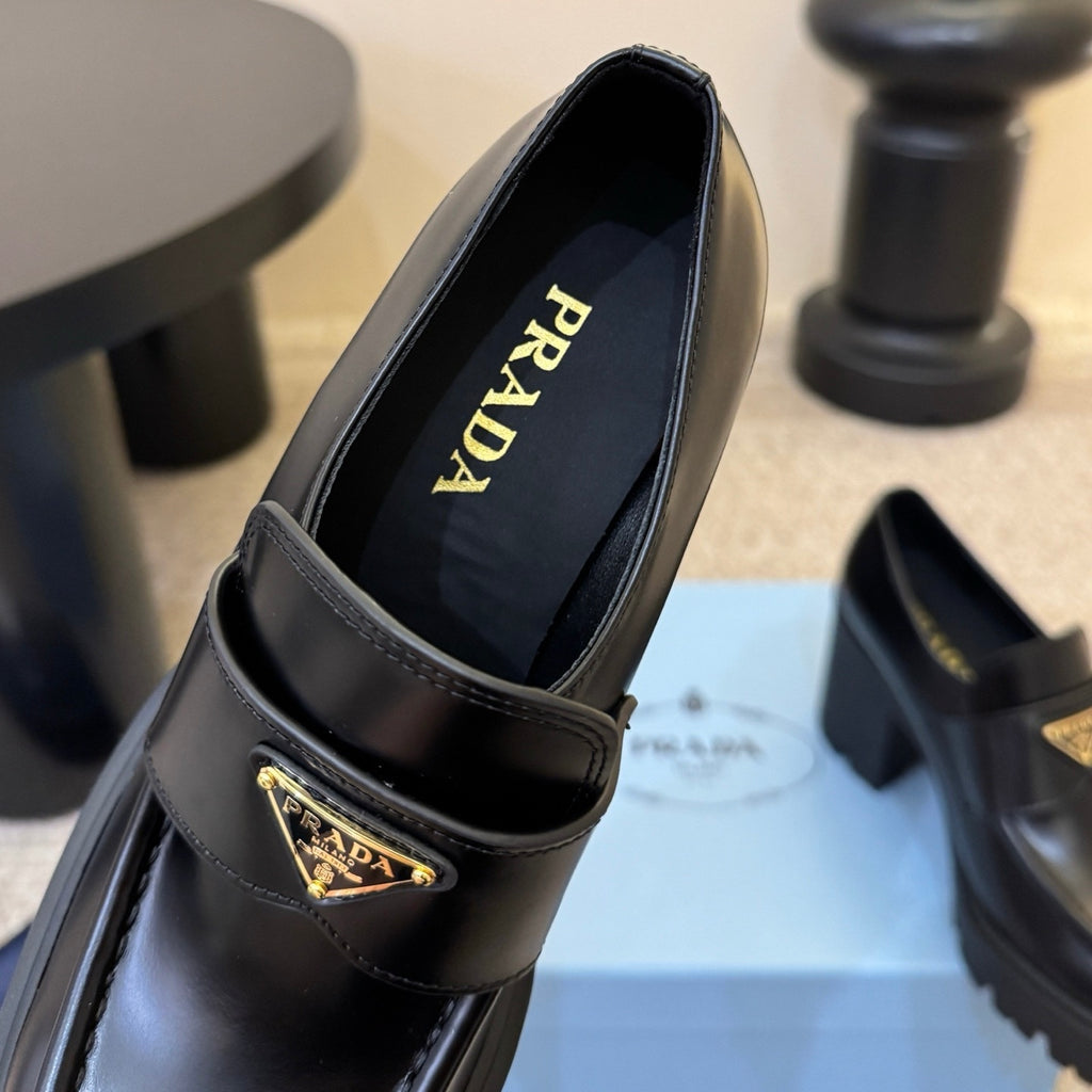 Prada Lug Sole Loafers Pump in Calfskin