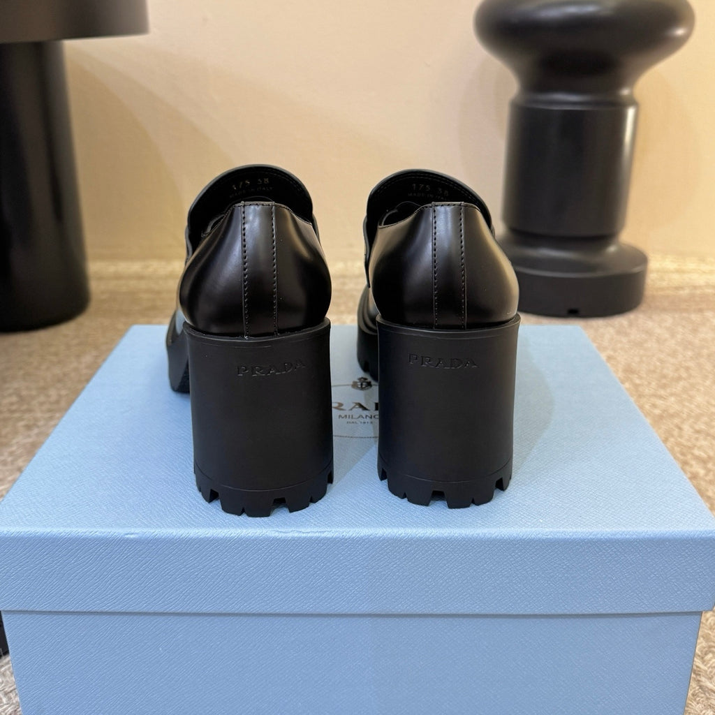 Prada Lug Sole Loafers Pump in Calfskin
