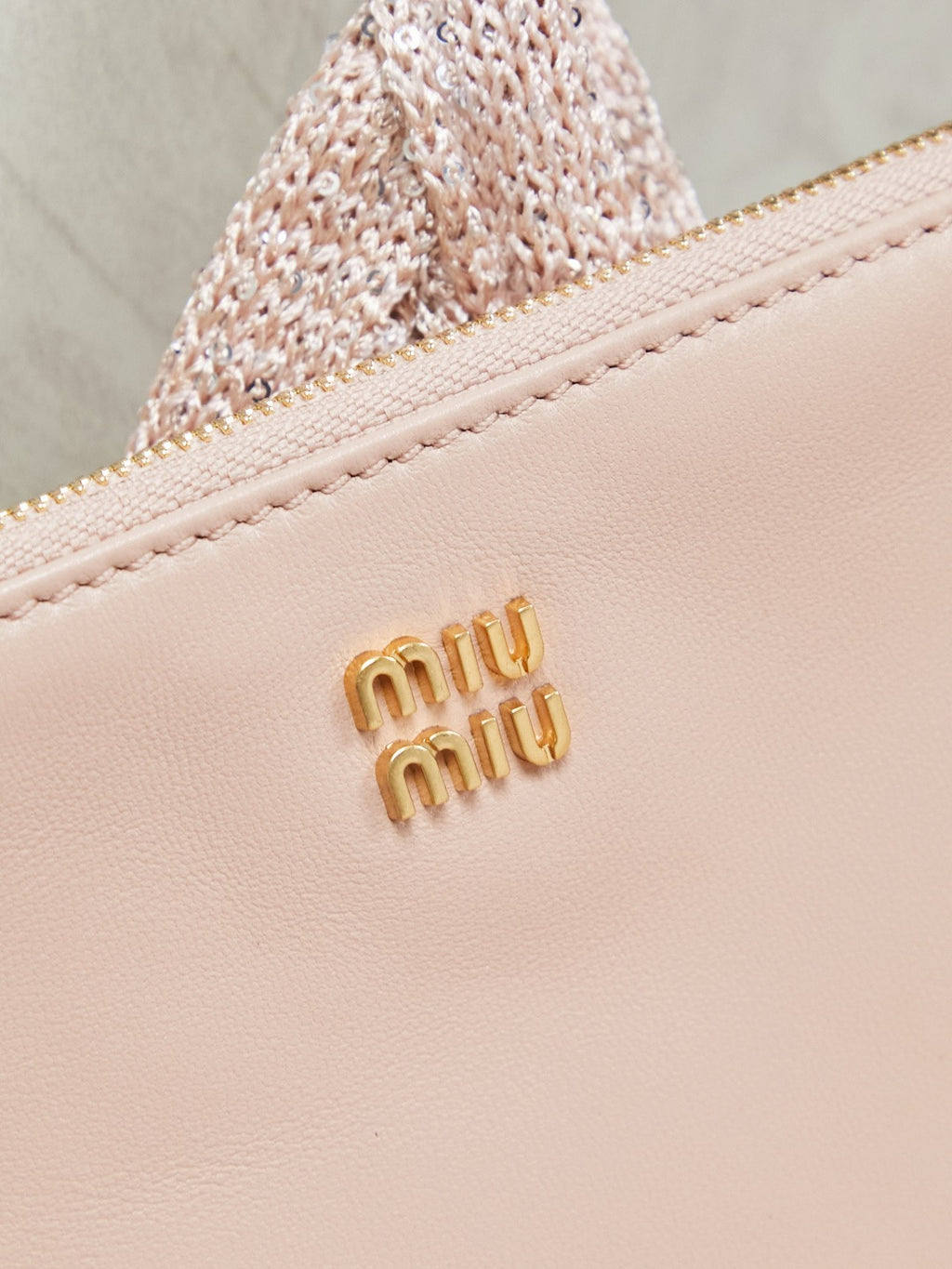 Miu Miu Ivy Sequin Mesh Bag