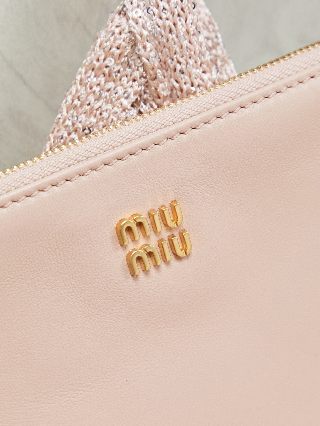 Miu Miu Ivy Sequin Mesh Bag