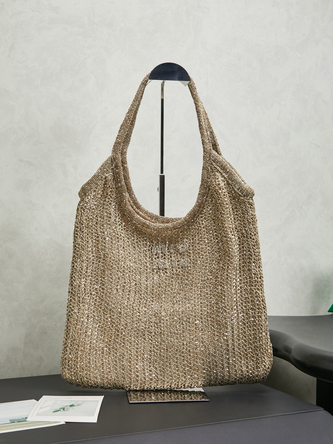 Miu Miu Ivy Sequin Mesh Bag