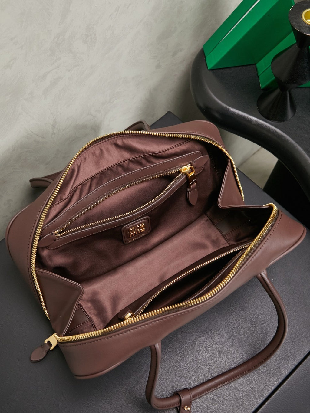 Miu Miu Medium Beau Leather Top-Handle Bag