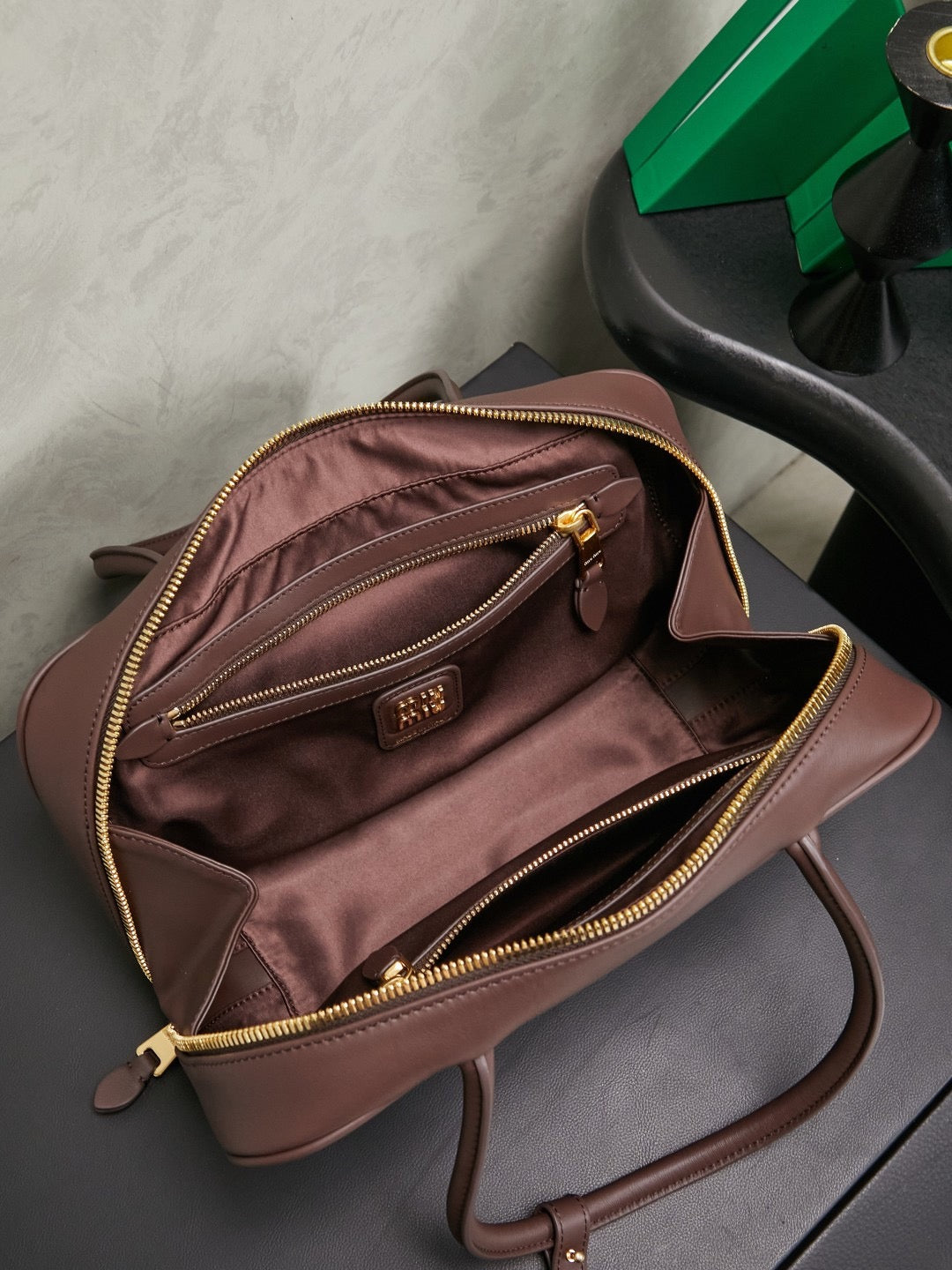 Miu Miu Medium Beau Leather Top-Handle Bag