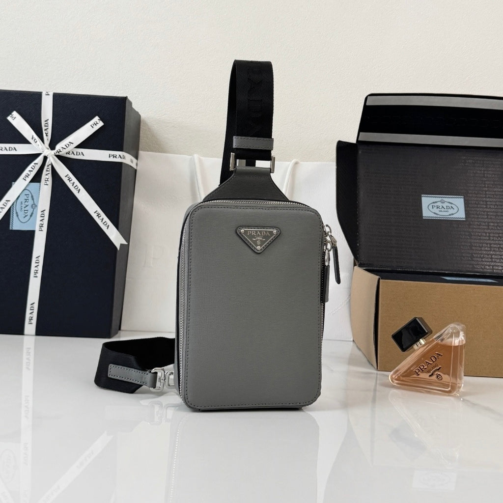 Prada Brique Saffiano Leather Bag