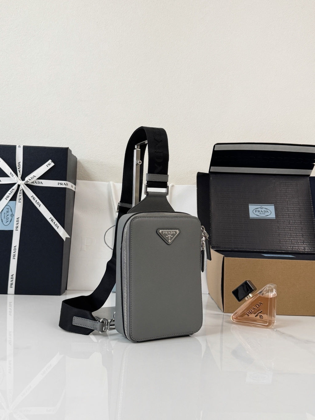 Prada Brique Saffiano Leather Bag