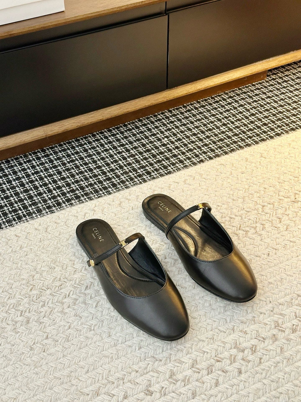 Celine Macaron Mule In Goatskin
