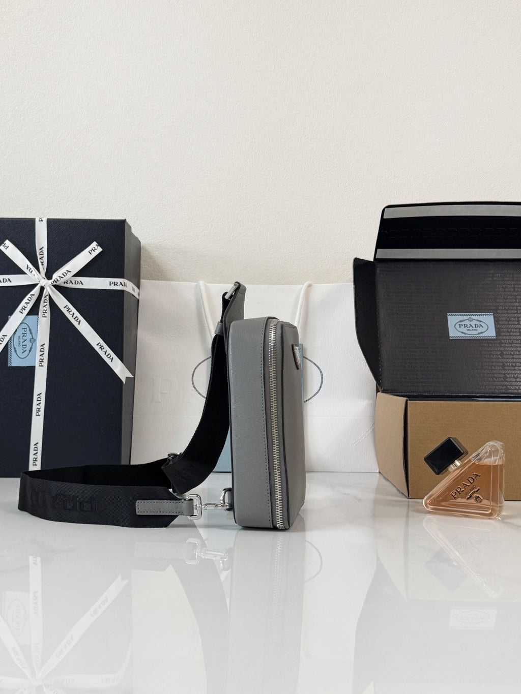 Prada Brique Saffiano Leather Bag