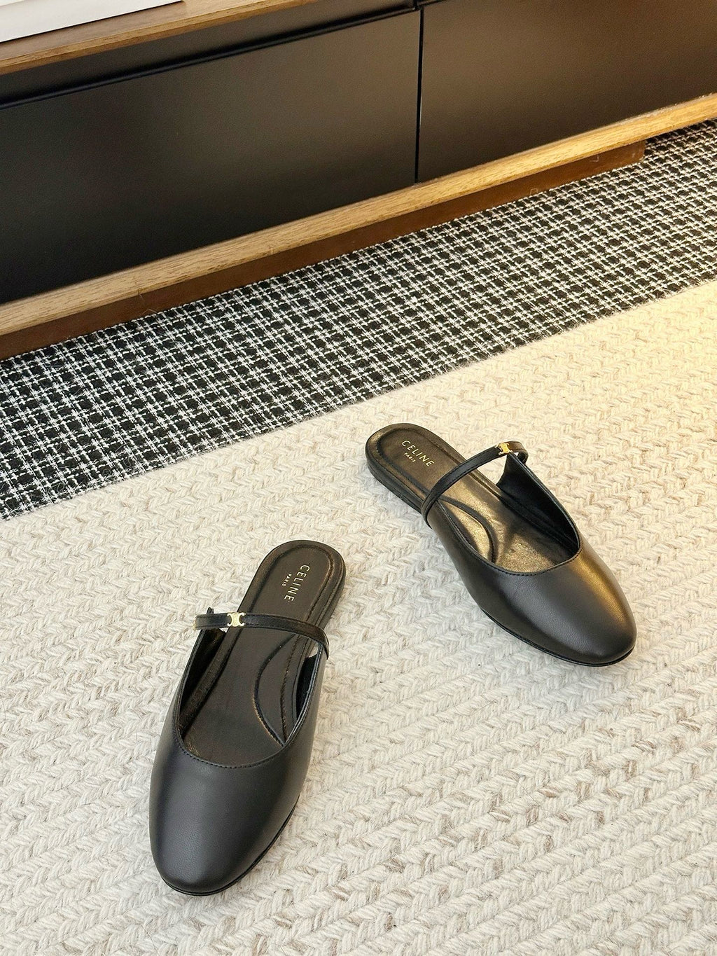 Celine Macaron Mule In Goatskin
