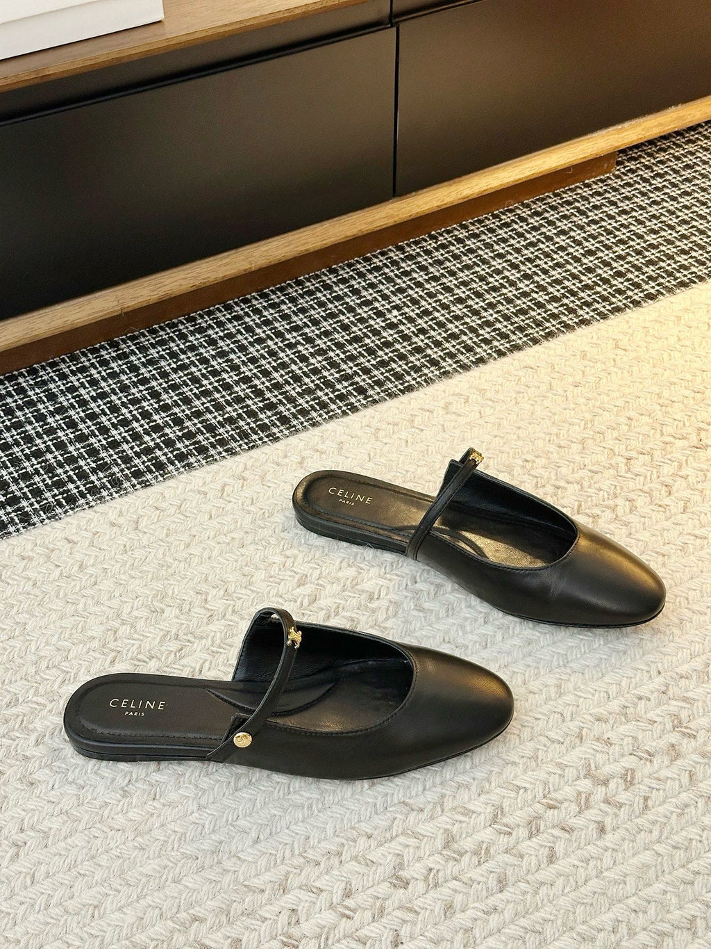 Celine Macaron Mule In Goatskin