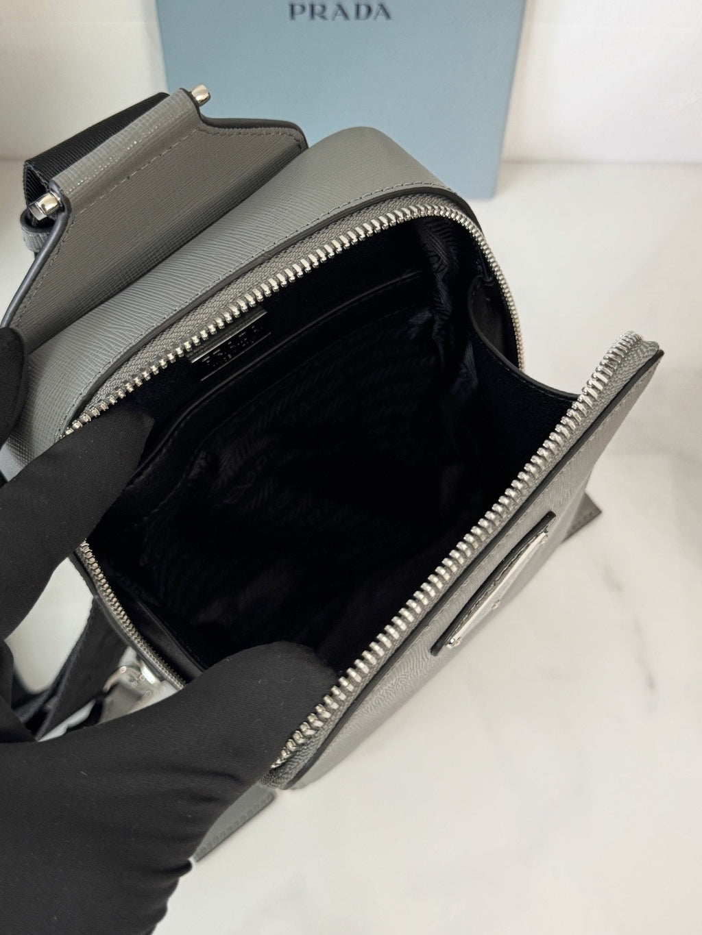 Prada Brique Saffiano Leather Bag