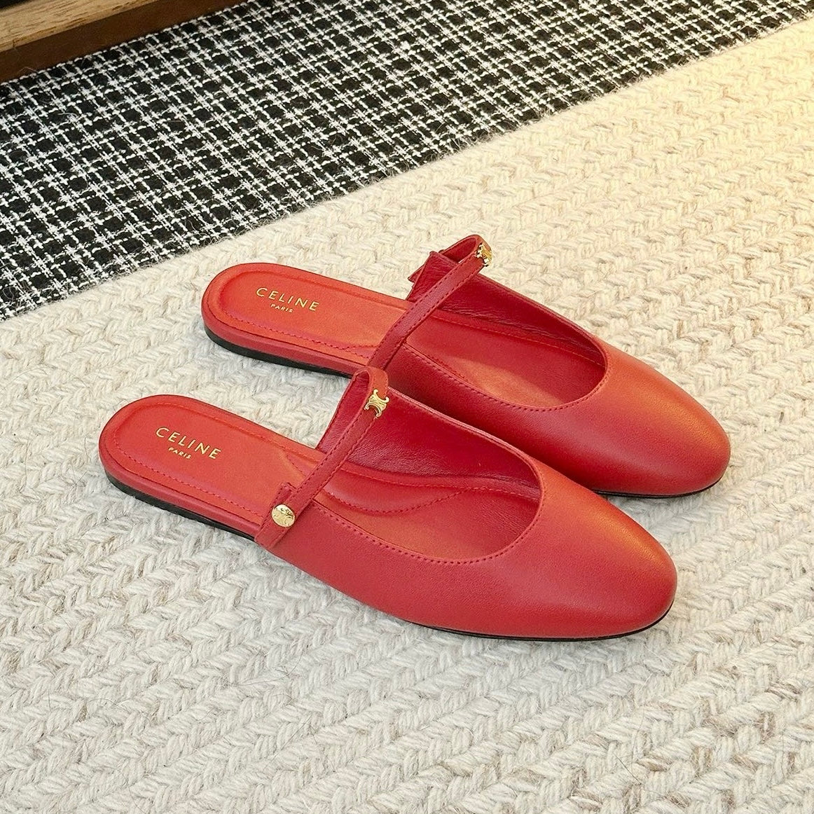 Celine Macaron Mule In Goatskin