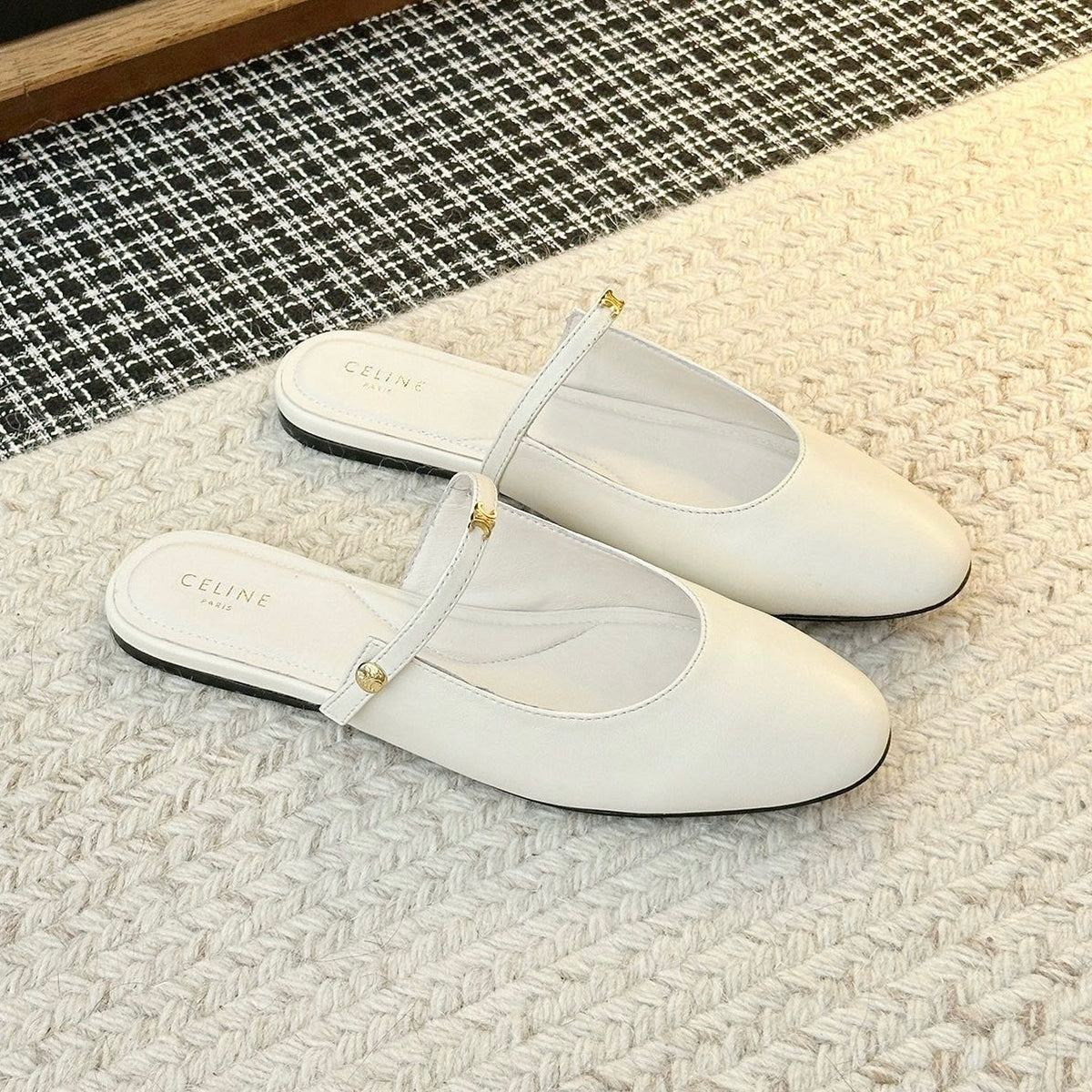 Celine Macaron Mule In Goatskin