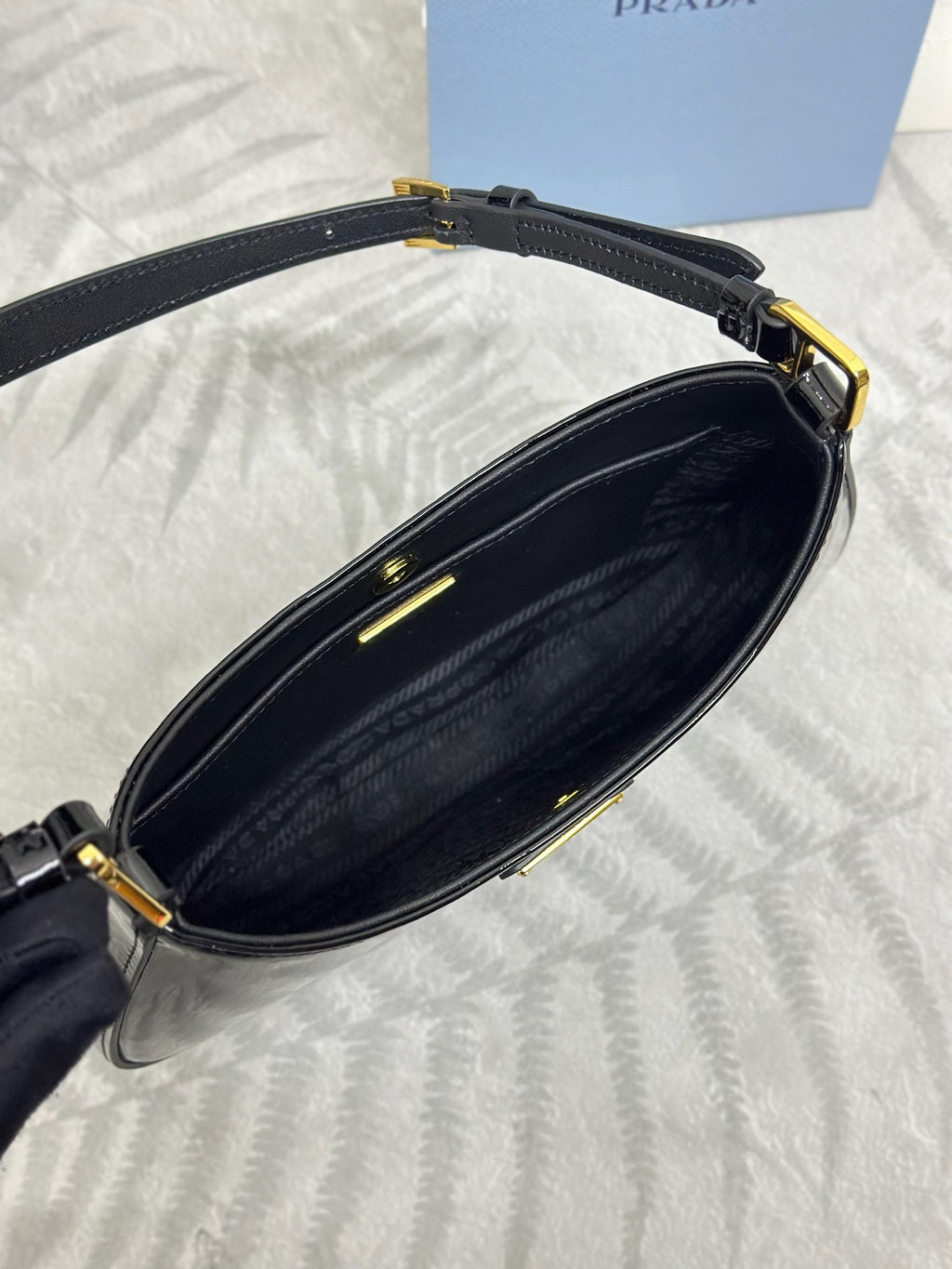Prada Cleo Bag in Patent Leather 1BC169
