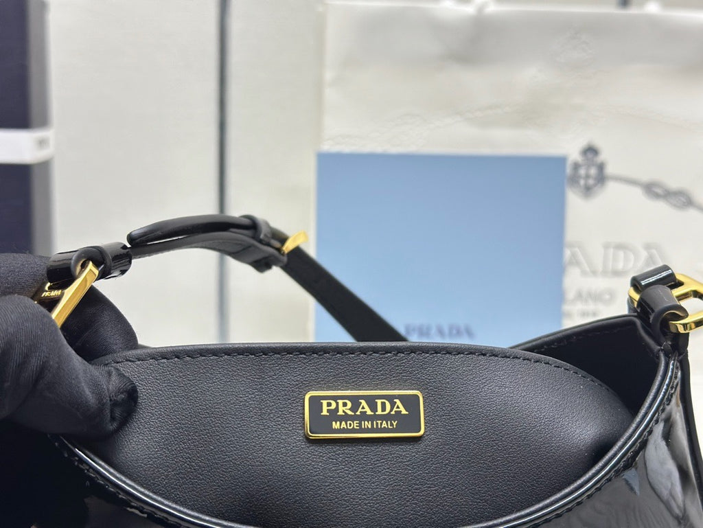 Prada Cleo Bag in Patent Leather 1BC169