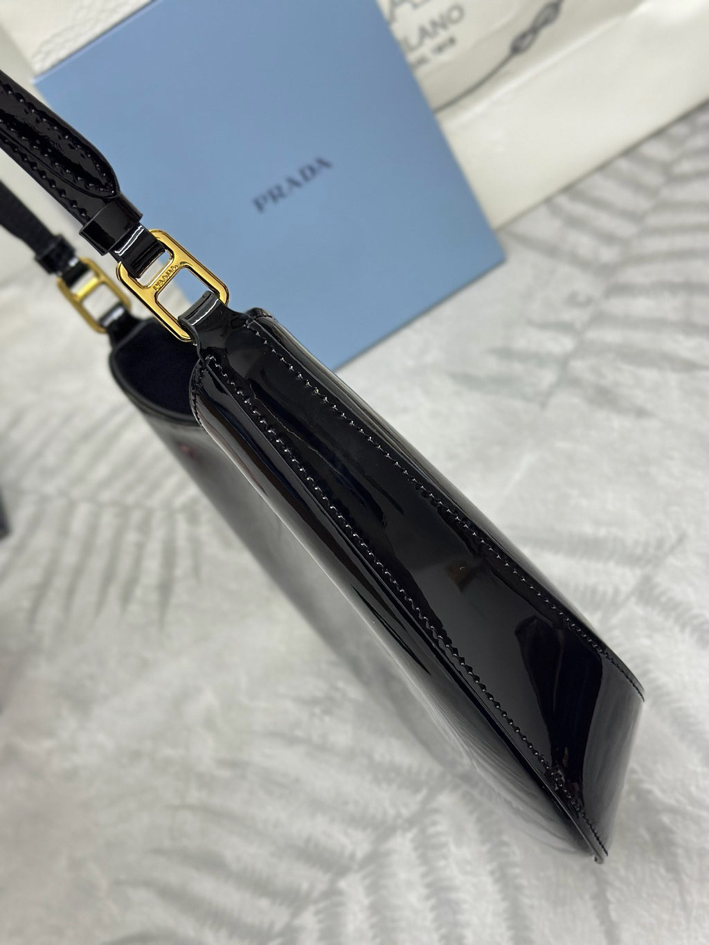 Prada Cleo Bag in Patent Leather 1BC169