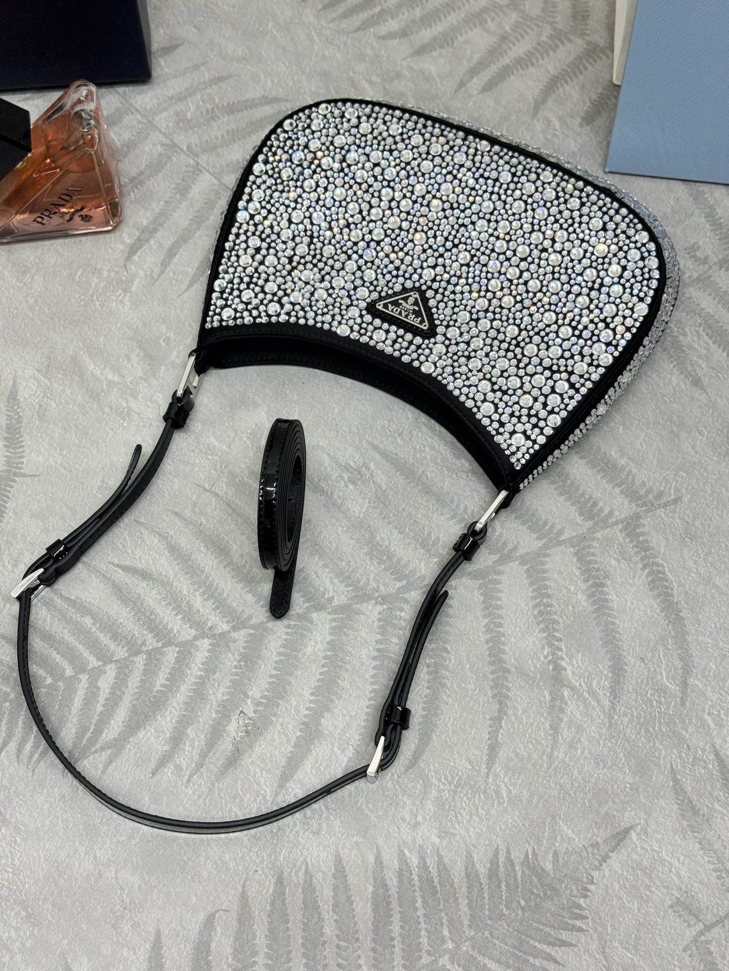 Prada Cleo Bag with Crystals 1BC169