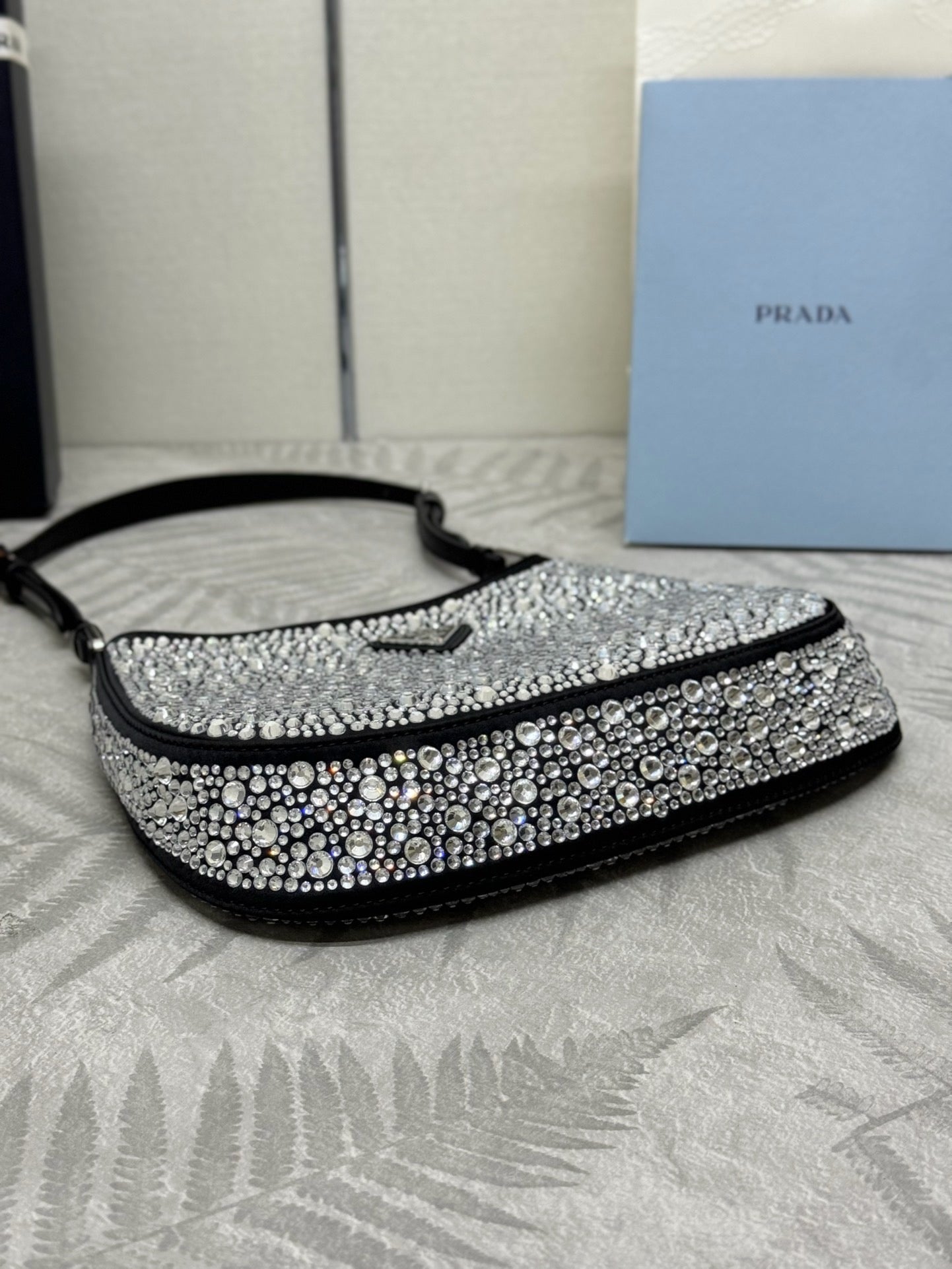 Prada Cleo Bag with Crystals 1BC169