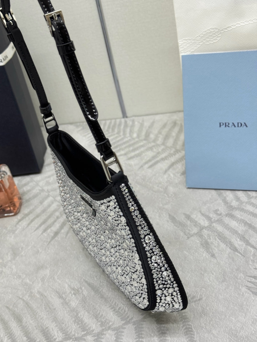 Prada Cleo Bag with Crystals 1BC169