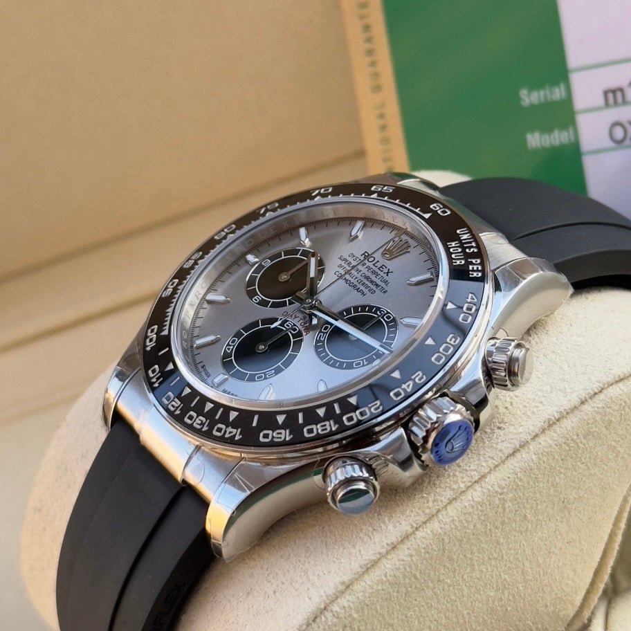 Rolex Daytona 126519LN-0006 40MM 904L Stainless Steel Rubber Strap Slate Dial