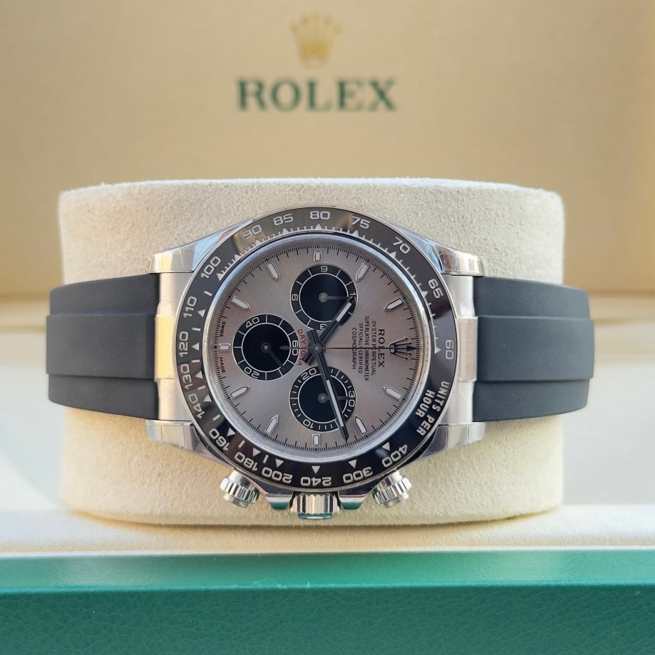Rolex Daytona 126519LN-0006 40MM 904L Stainless Steel Rubber Strap Slate Dial