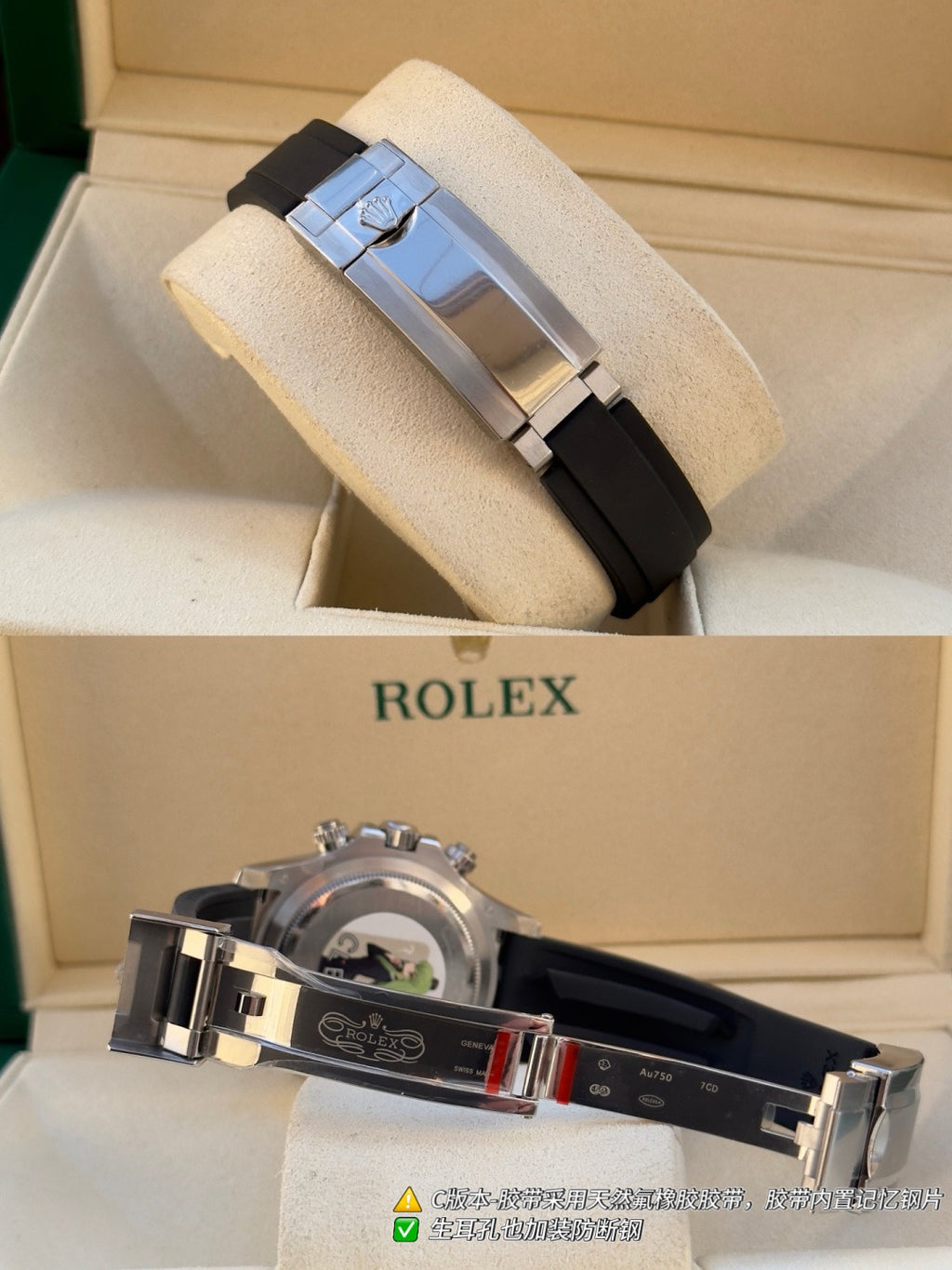 Rolex Daytona 126519LN-0006 40MM 904L Stainless Steel Rubber Strap Slate Dial