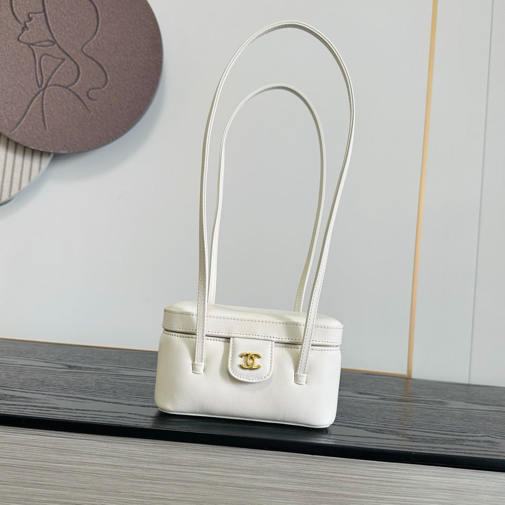Chanel Preppy Coco Long Vanity with Straps in Grained Shiny Calfskin
