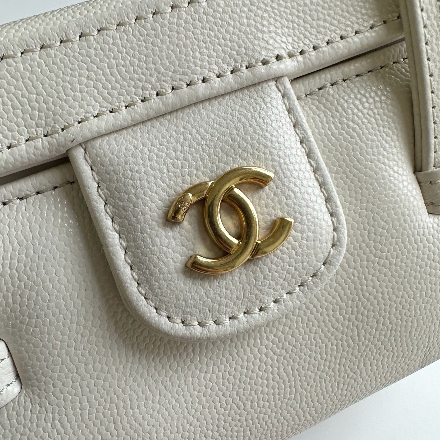 Chanel Preppy Coco Long Vanity with Straps in Grained Shiny Calfskin