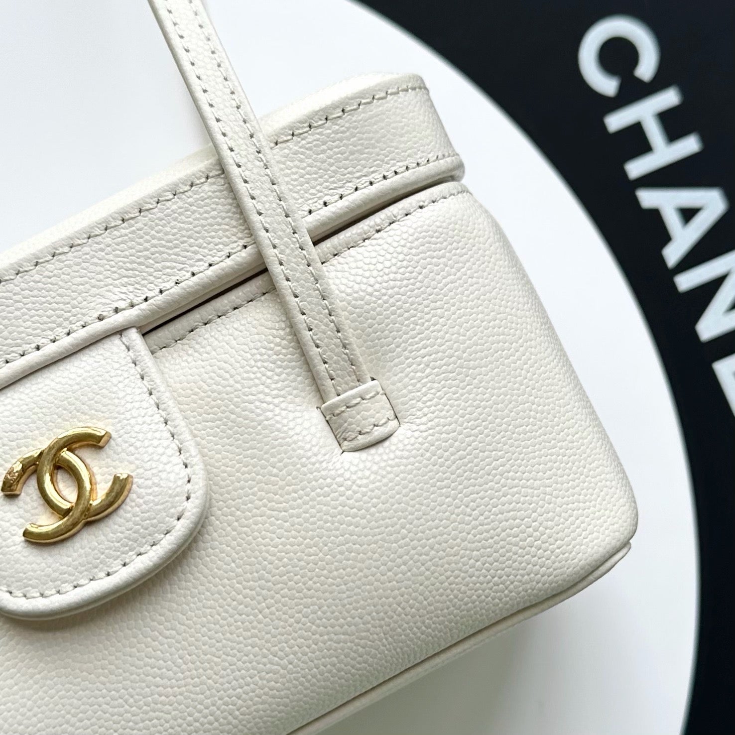 Chanel Preppy Coco Long Vanity with Straps in Grained Shiny Calfskin
