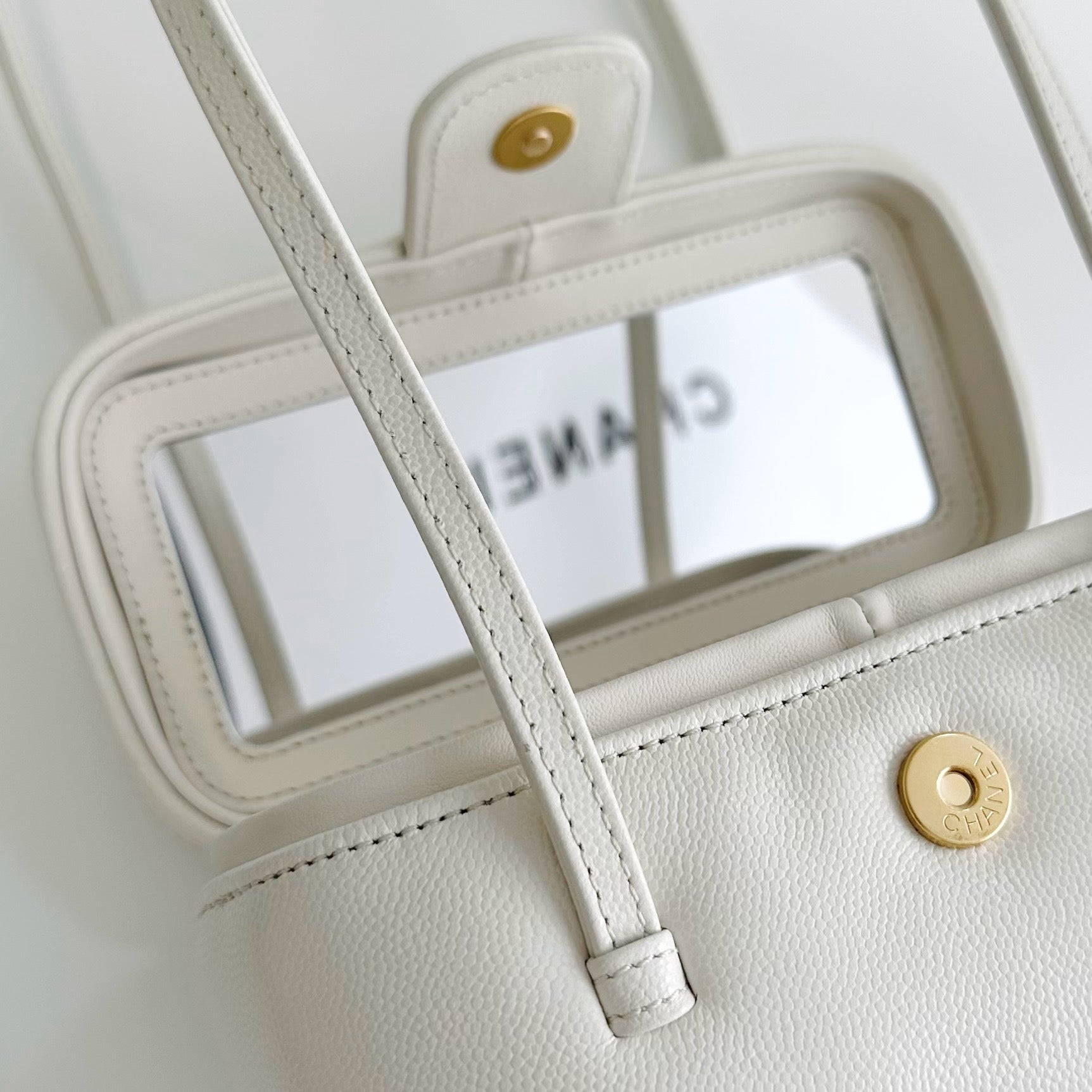 Chanel Preppy Coco Long Vanity with Straps in Grained Shiny Calfskin