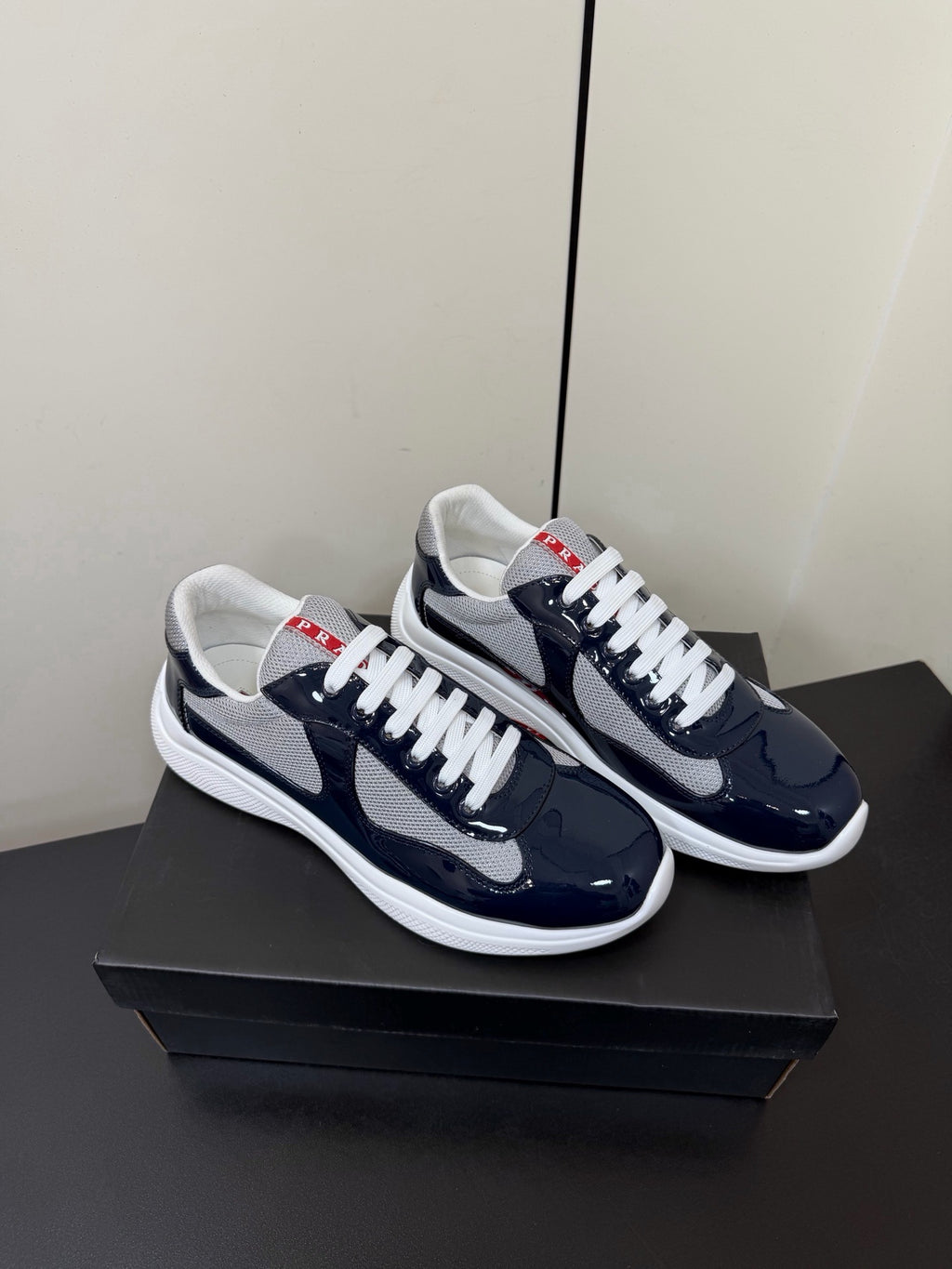 Prada America's Cup Sneaker in Patent Leather