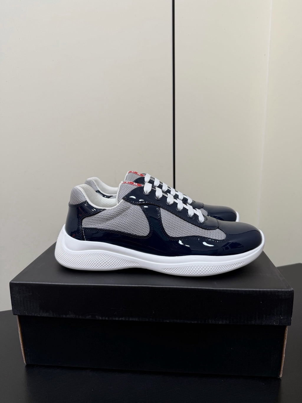 Prada America's Cup Sneaker in Patent Leather