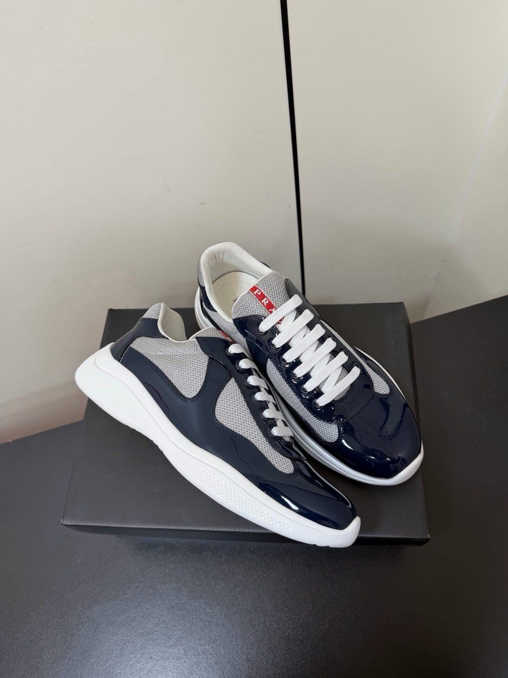 Prada America's Cup Sneaker in Patent Leather