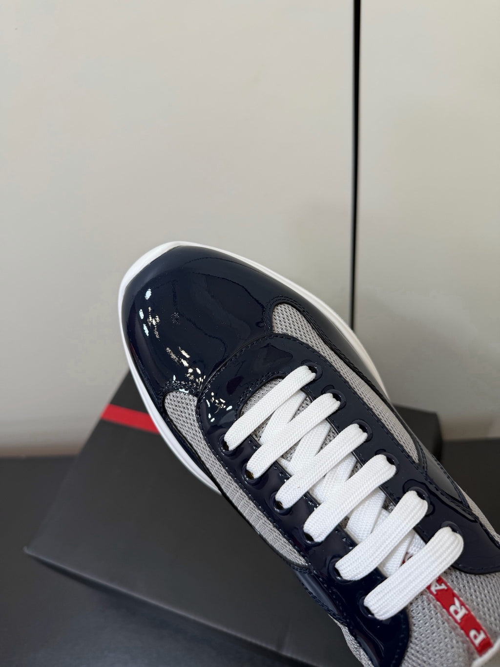 Prada America's Cup Sneaker in Patent Leather