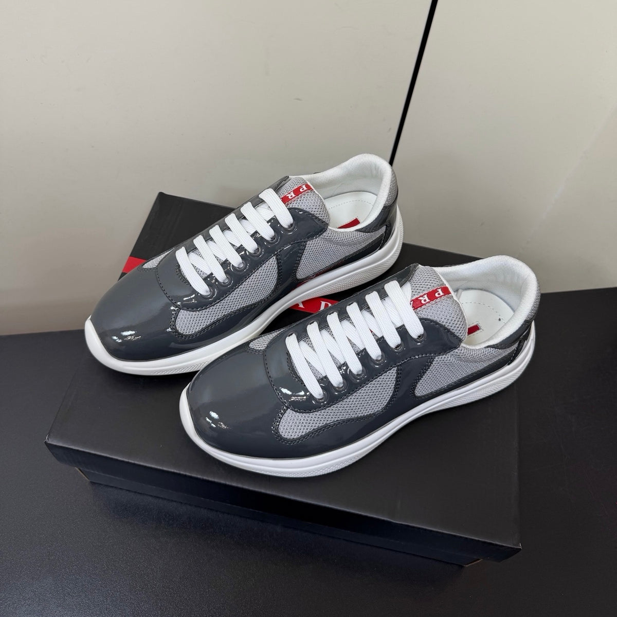 Prada America's Cup Sneaker in Patent Leather