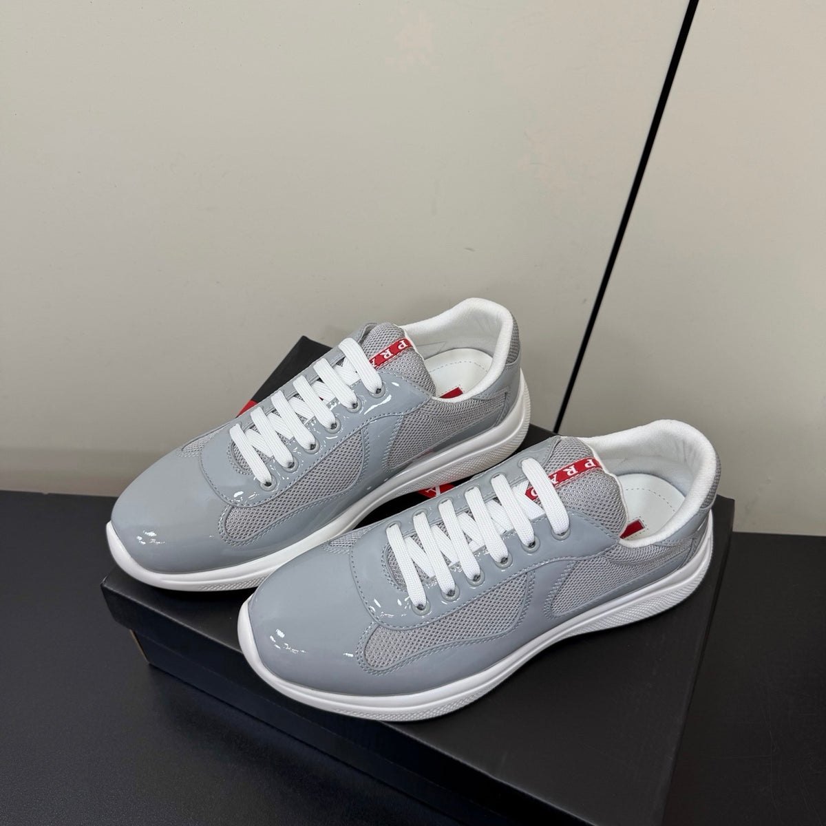 Prada America's Cup Sneaker in Patent Leather