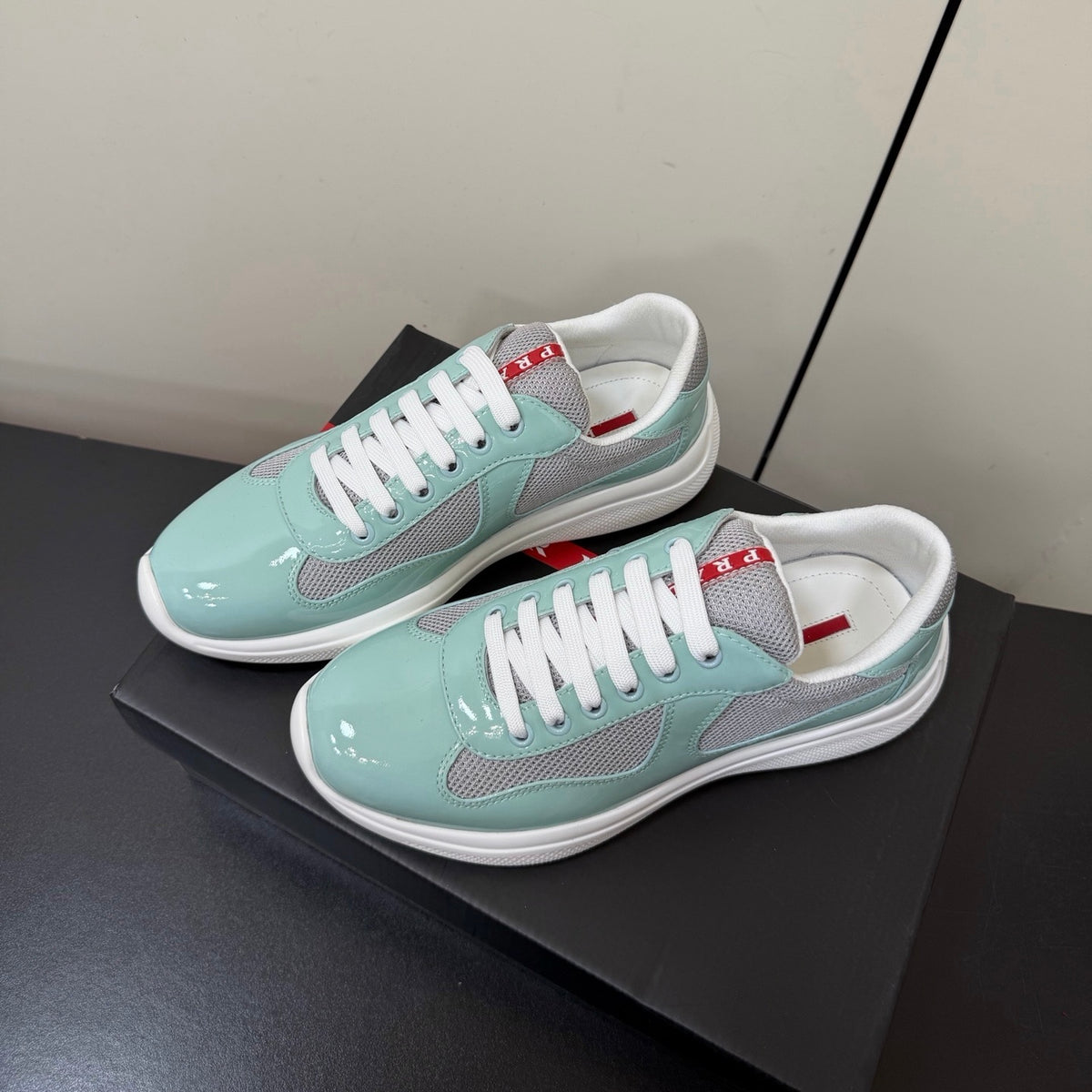 Prada America's Cup Sneaker in Patent Leather