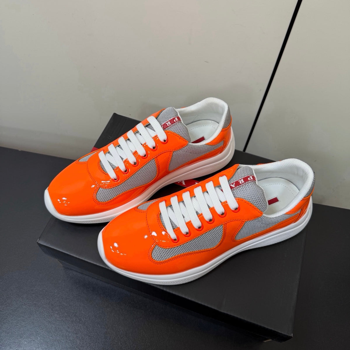Prada America's Cup Sneaker in Patent Leather