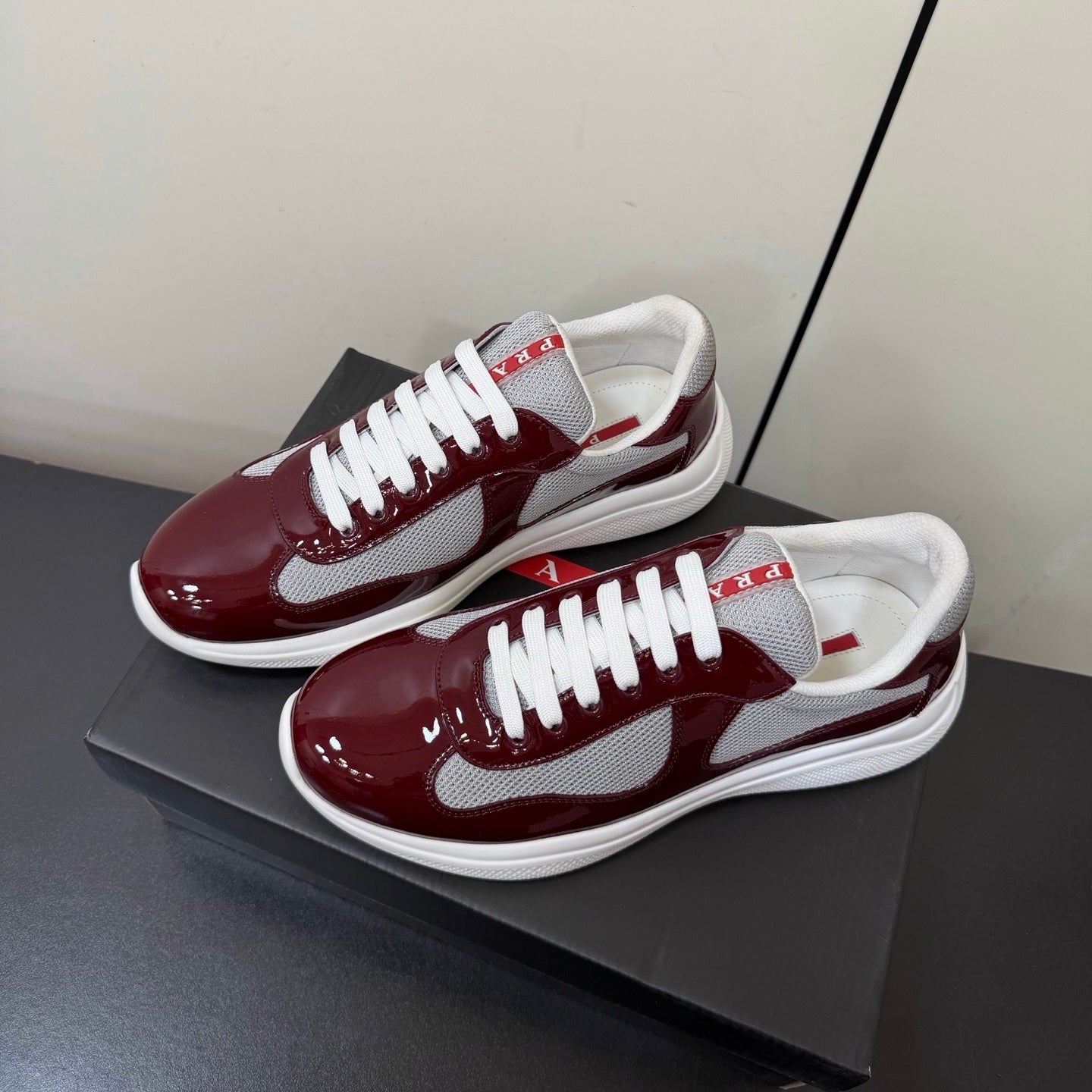Prada America's Cup Sneaker in Patent Leather
