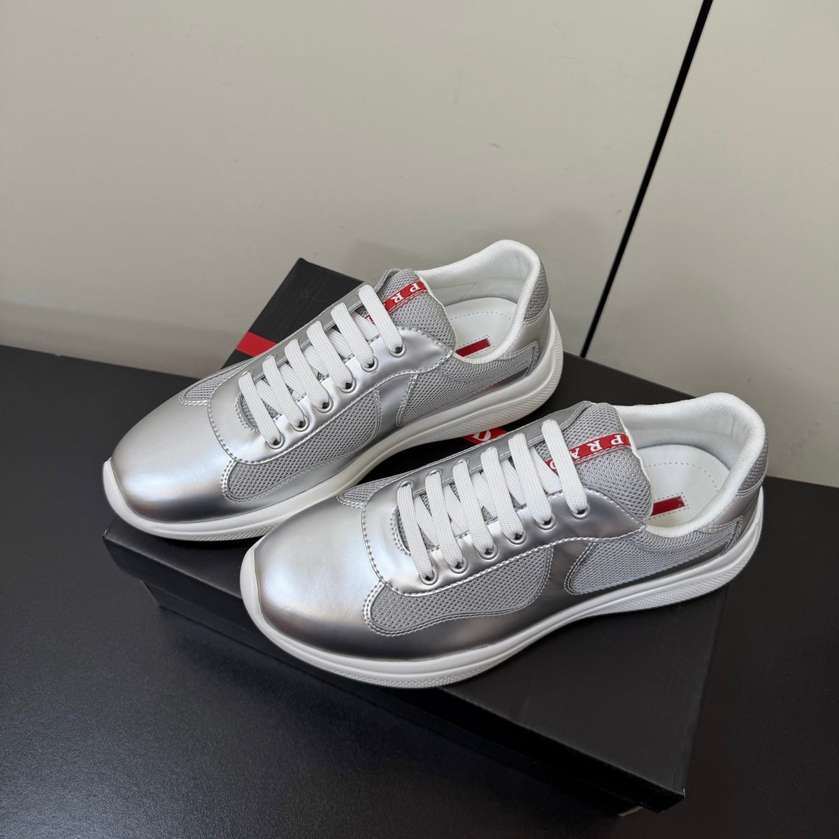 Prada America's Cup Sneaker in Patent Leather