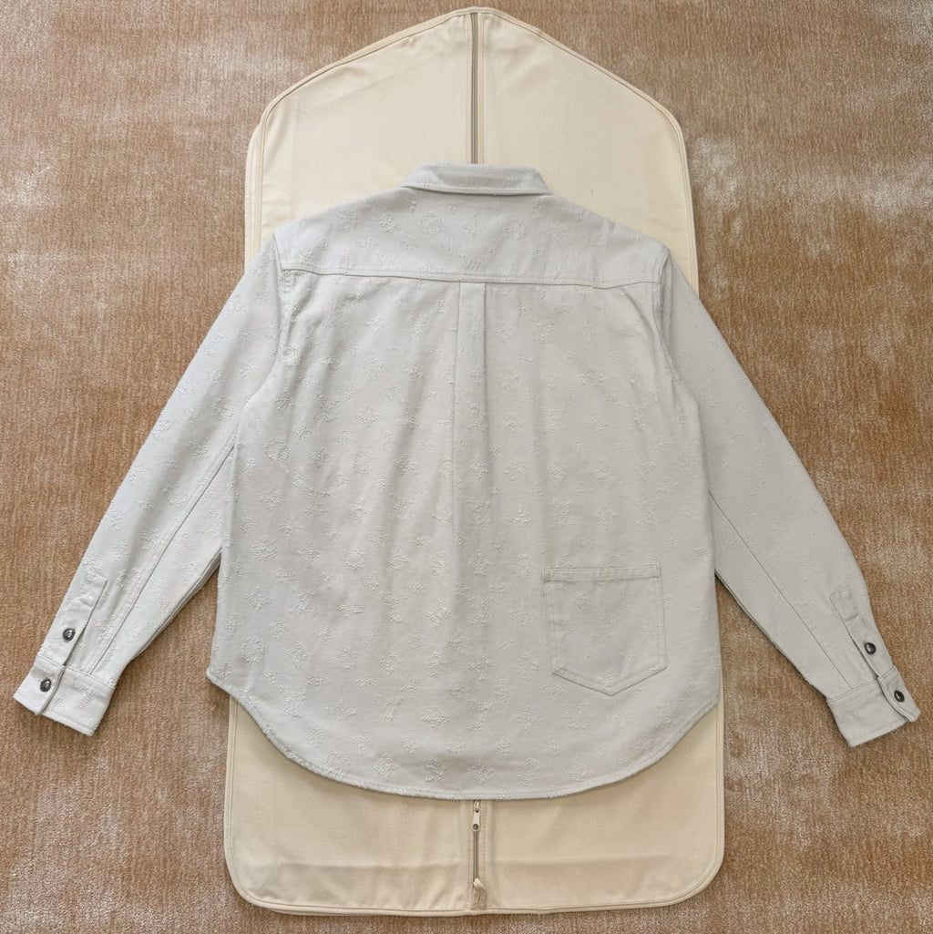 LV 1AKOHM Monogram Denim Overshirt In Punch Needle