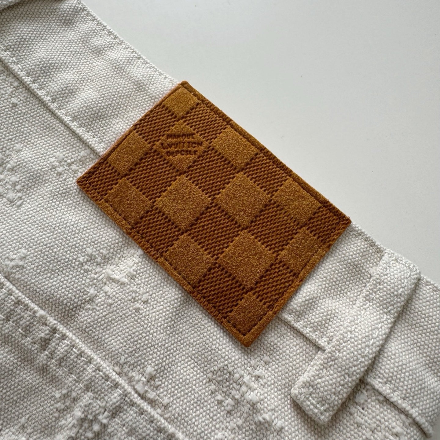 LV 1AKOHX Monogram Needle-Punched Denim Skate Pants