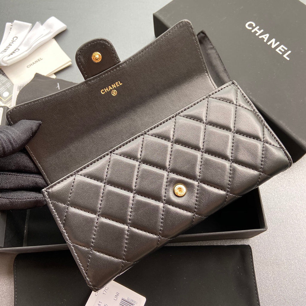 Chanel Long Flap Wallet in Lambskin
