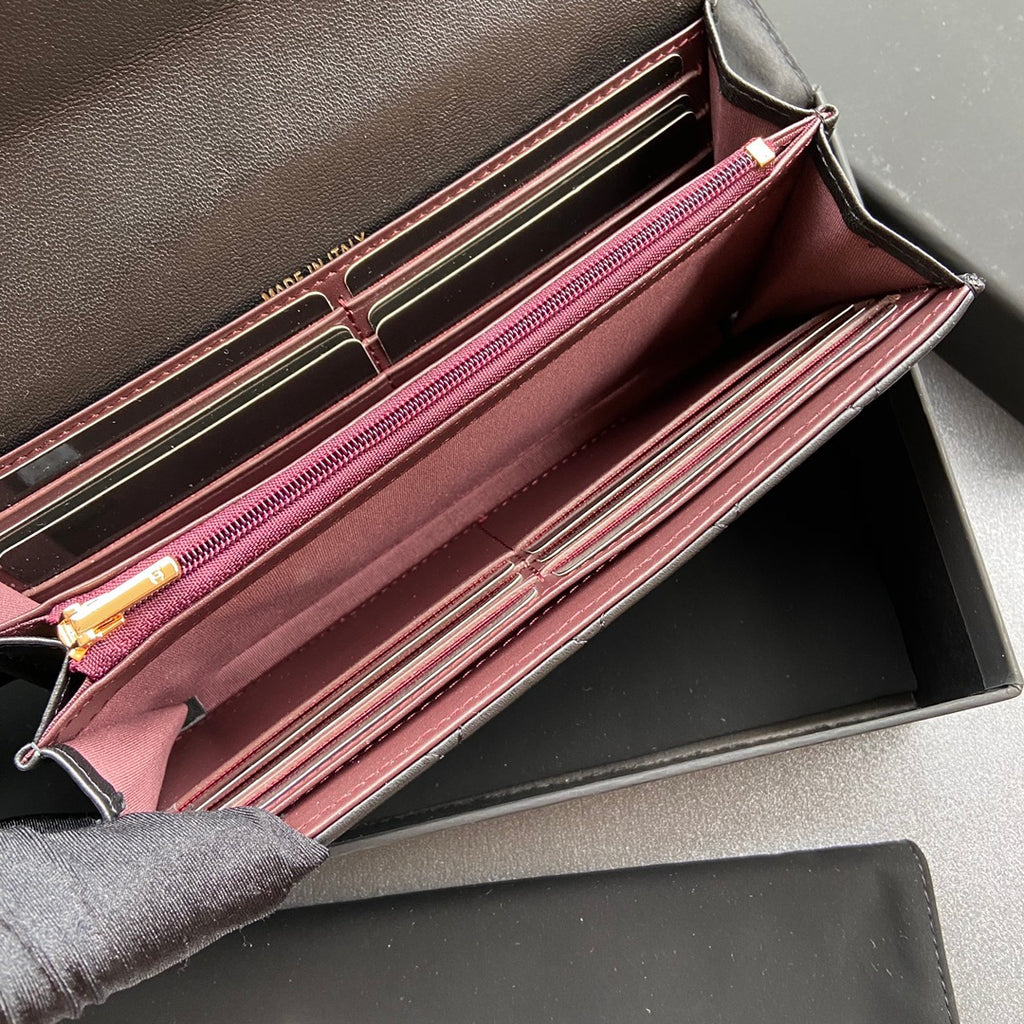 Chanel Long Flap Wallet in Lambskin