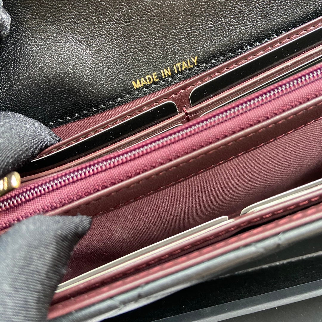 Chanel Long Flap Wallet in Lambskin